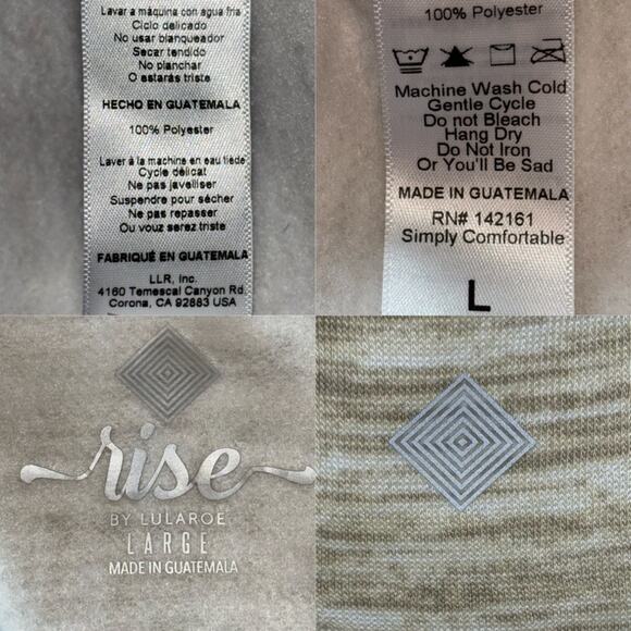 Lularoe Rise Sweatshirt Size Large Tan Persistent Half Zip Pull Over Fleece - Picture 4 of 16